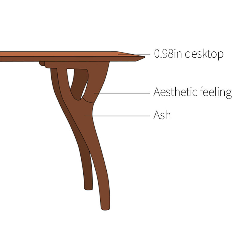 Creative solid wood rectangular dining table set, 7