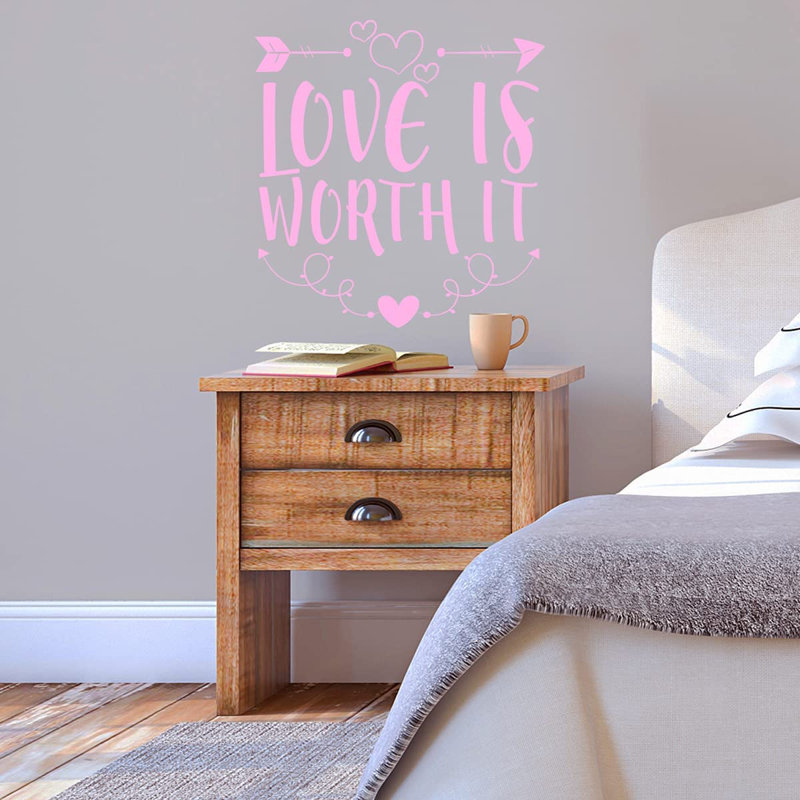 Adhésif décoratif romantique, H 18 po x l 18 po, Rose