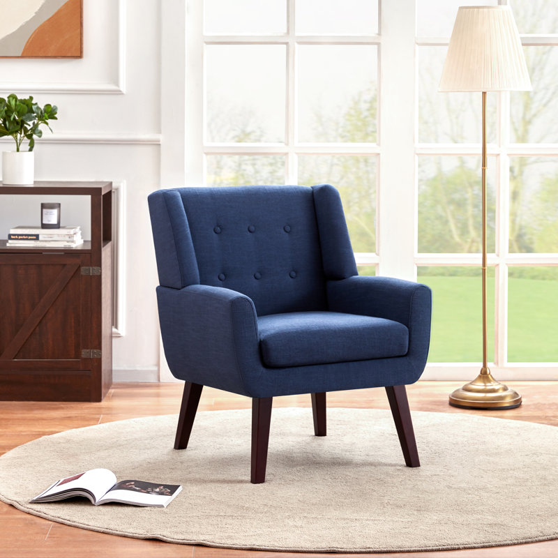 Upholstered Armchair, Dark Blue
