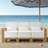 Darren 80.5"W Coastal Solid Wood 3-Seat Patio Sofa with Adjustable Backrest