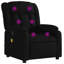 Fauteuil inclinable de massage Vidaxl, polyester noir, métal, contreplaqué, mousse