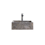 Slats Gray Marble Bathroom Sink