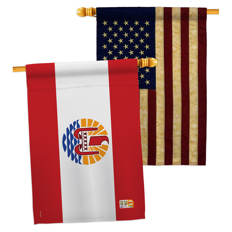 Drapeau de maison en polyester 2 faces 3 pi 3 po x 2 pi 3 po Home Decor