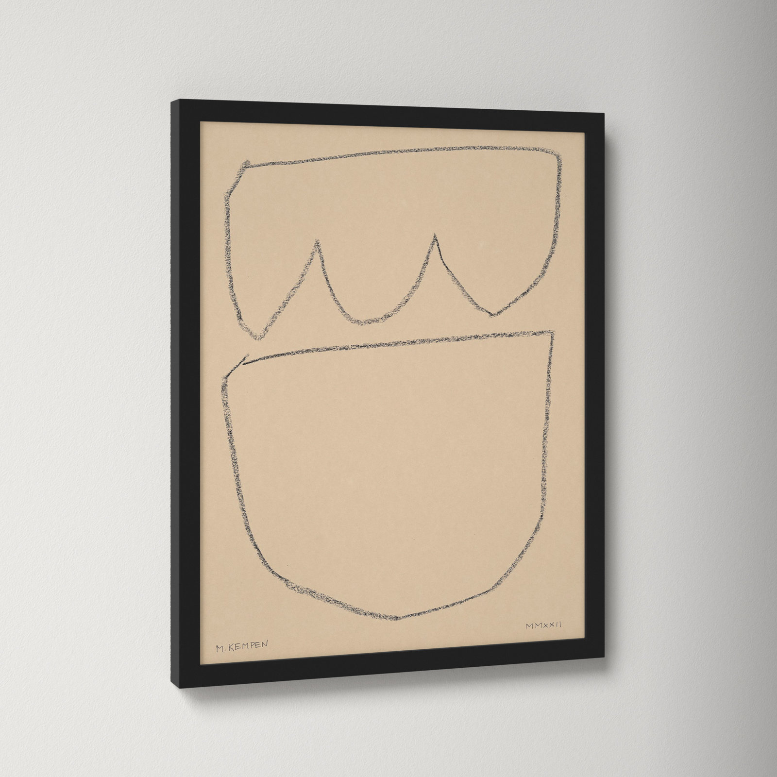 Freya "Outlines 8" Print, Black Framed, 16" W x 20" H