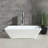 Wonline 16.535'' White Ceramic Square Bathroom Sink with Faucet