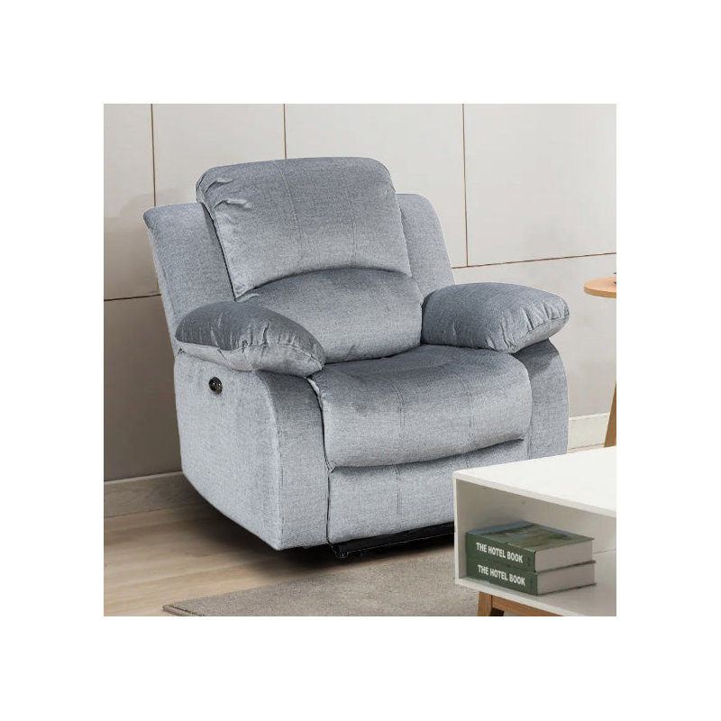 Chenille Fabric Valencia Electric Recliner Chair, Electric, Grey