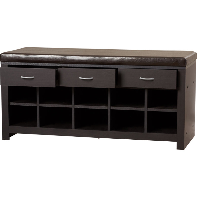 Kait Faux Leather Upholstered Storage Bench