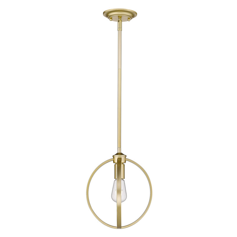 Plafonnier semi-encastré 1 lumière 10,88 po Petitt, Or olympique, Pas d'abat-jour
