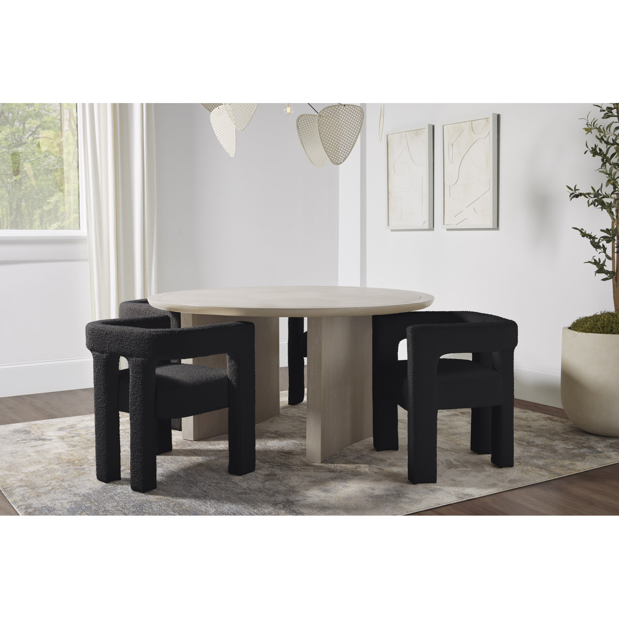 Aruna 5 - Piece Extendable Dining Set, Black