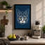 Geometric Cat Modern 1 Piece Wrapped Canvas Wall Art-947256777-947256783