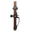 Jeu poignées en cuivre creek avec verrou et bouton de porte et rosette colonial à cylindre simple-23245237