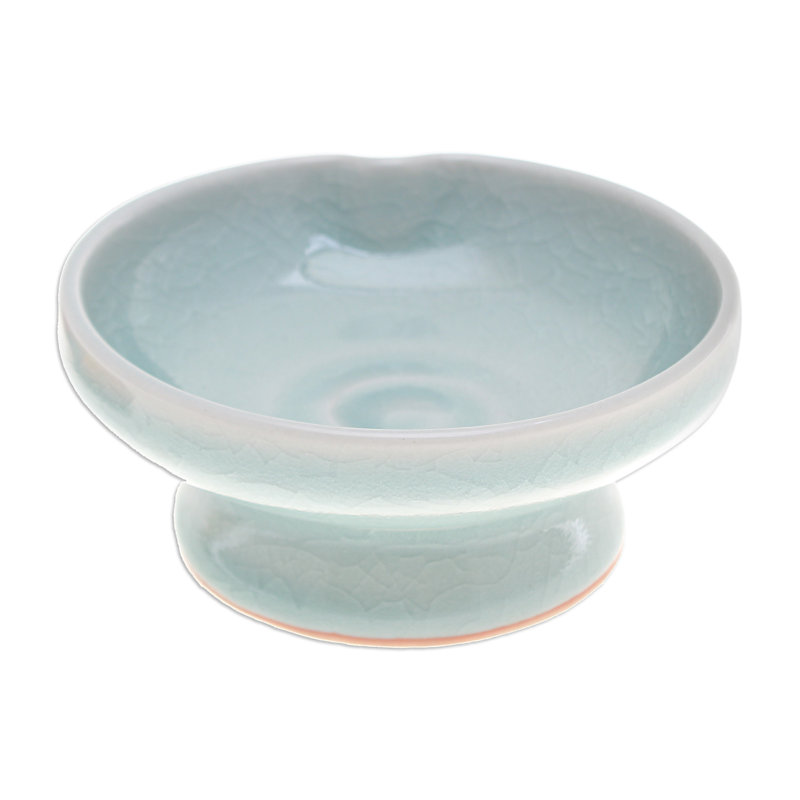 Highland Dunes Plainfield Celadon Ceramic Platter