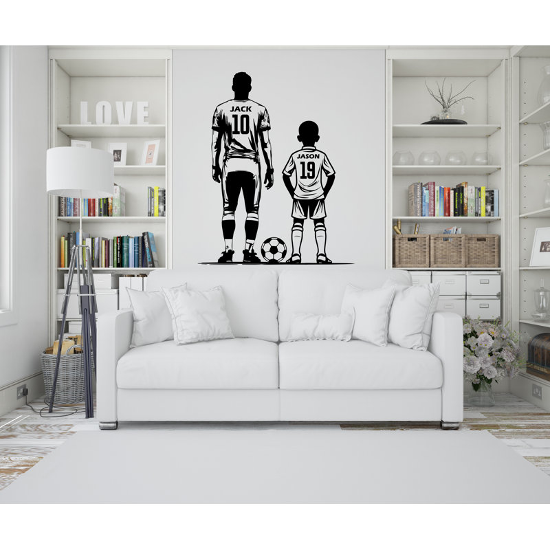 Père Noël, décoration murale football, vinyle adhésif sport, H 21 po x l 17 po, Sarcelle