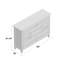 Commode 6 tiroirs 2 portes l 60 po Haylee