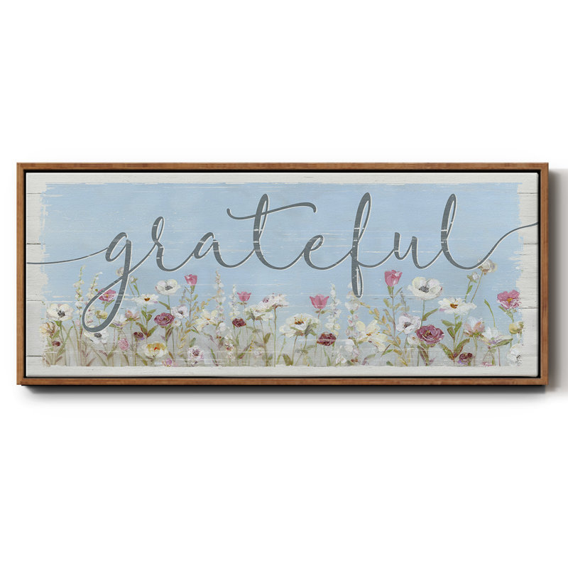 «Bloomin Around Grateful», toile encadrée, H 8 po x l 20 po