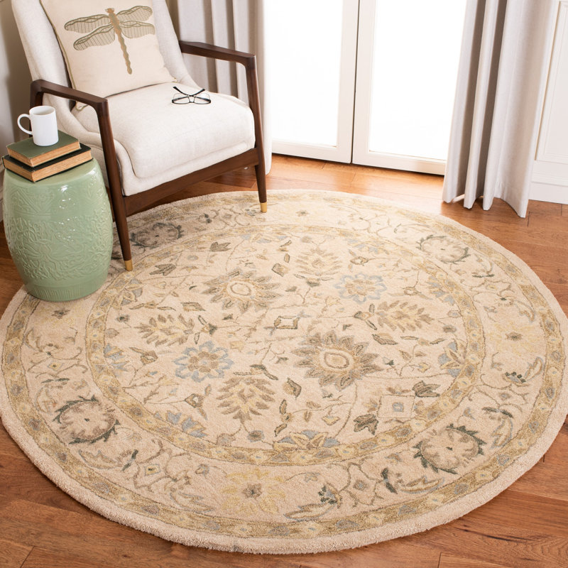 Tingley Hand Tufted Wool Pile Oriental Rug, Round 6'