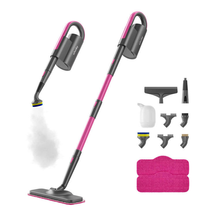 Schenley Steam Mop with Dual-Rod Design and Detachable Handheld Steamer