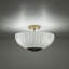 Plafonnier semi-encastré 15 po 3 lumières Mid-Century