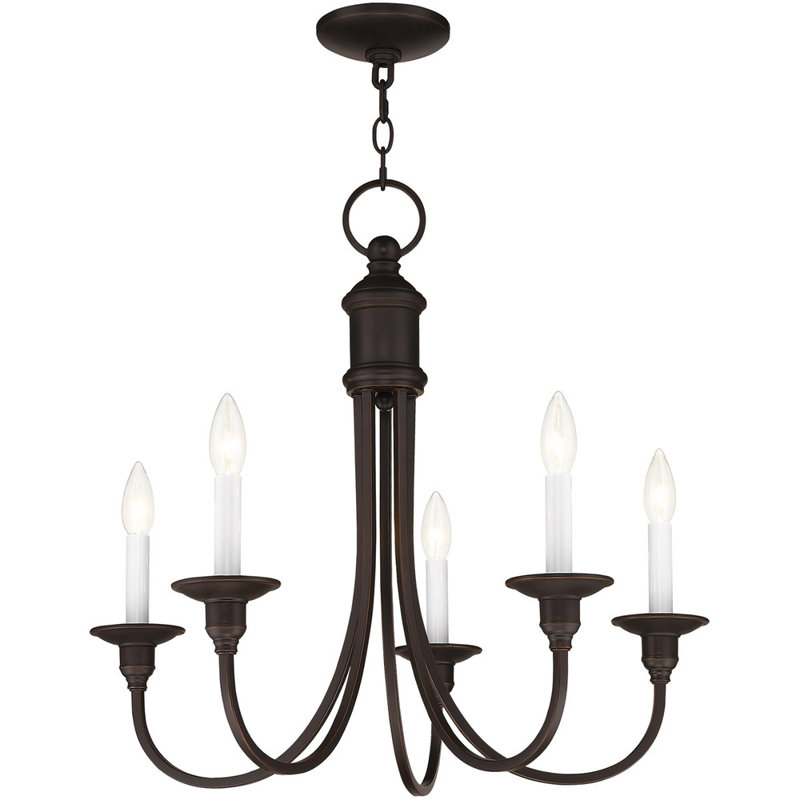 Lustre classique à 5 lumières de style bougie Duff