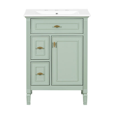 Meuble-lavabo compact de 24 pouces avec rangement