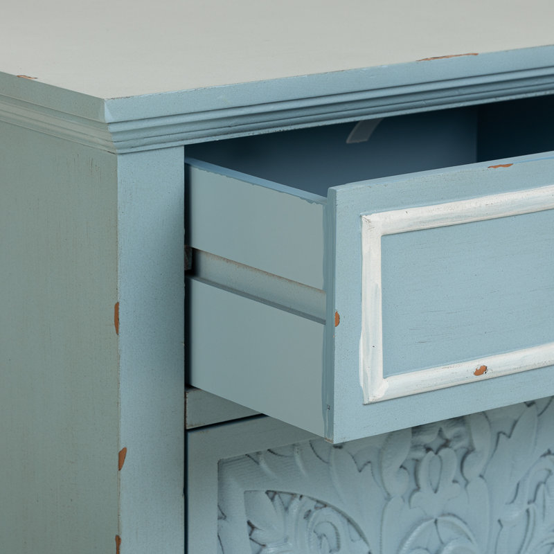 Demetrian 46cm W Solid + Manufactured Wood Bedside Table