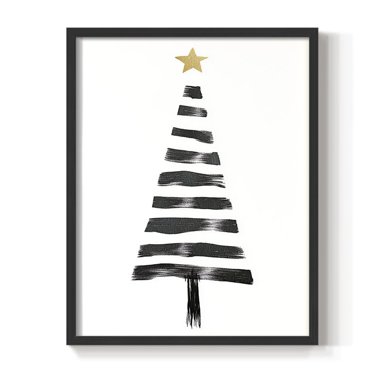 «Christmas Holiday», art encadré Lxxiii - bois massif, H 21 po x l 17 po, Black