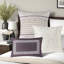 Luxueux ensembles de literie en jacquard 7 pièces, polyester doux, motif mauve, parfait pour les chambres à coucher modernes