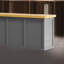 Grand comptoir de bar rectangulaire, bureau de réception rustique-106850086