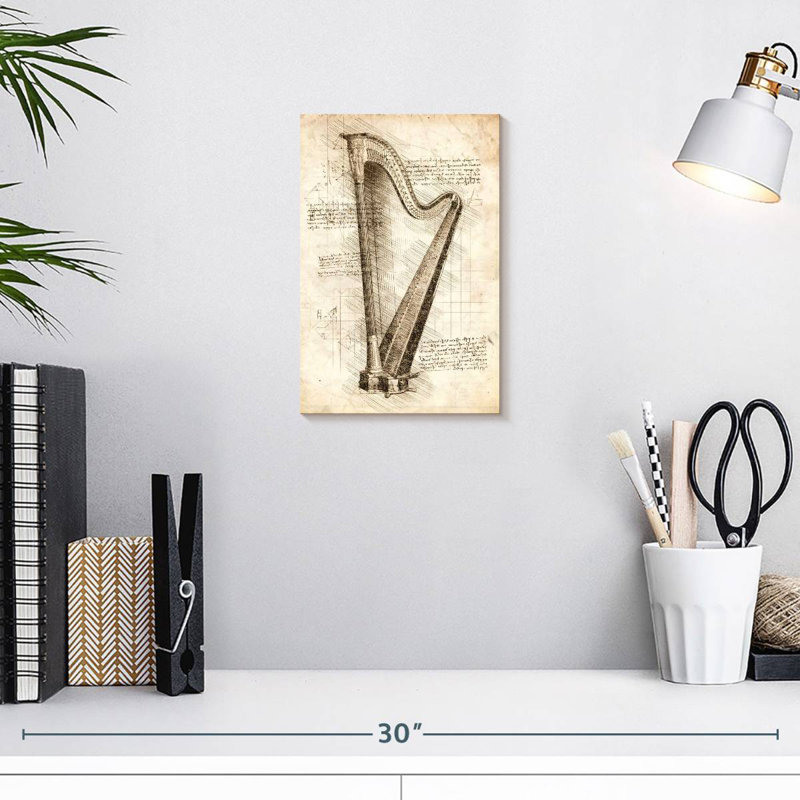 Abarca Old Harp, 12" H x 8" W