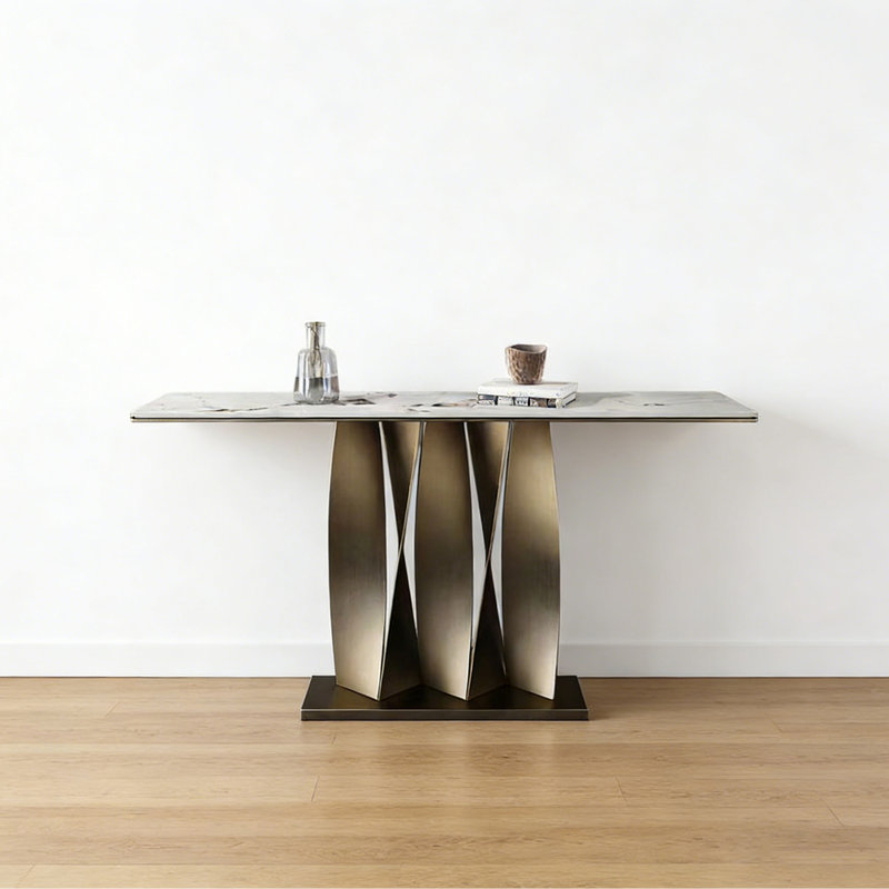 Console Modern Minimalist Art, H 31,5 po x l 47,24 po x P 13,78 po, Blanc