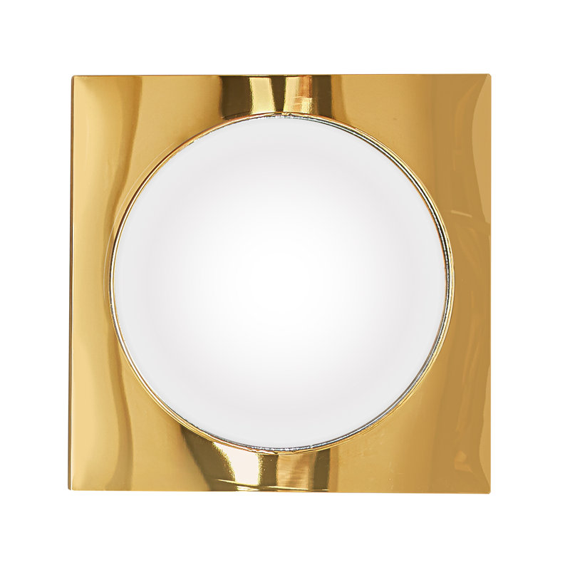 Globo Convex Accent Mirror, Polish Brass