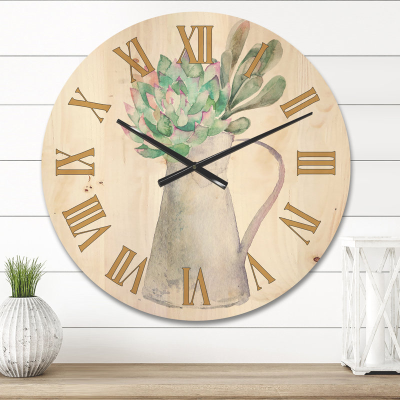 Horloge murale Succulent Home, Petit