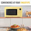 Rétro 1,1 pi³ Four à micro-ondes de comptoir, jaune-130942337