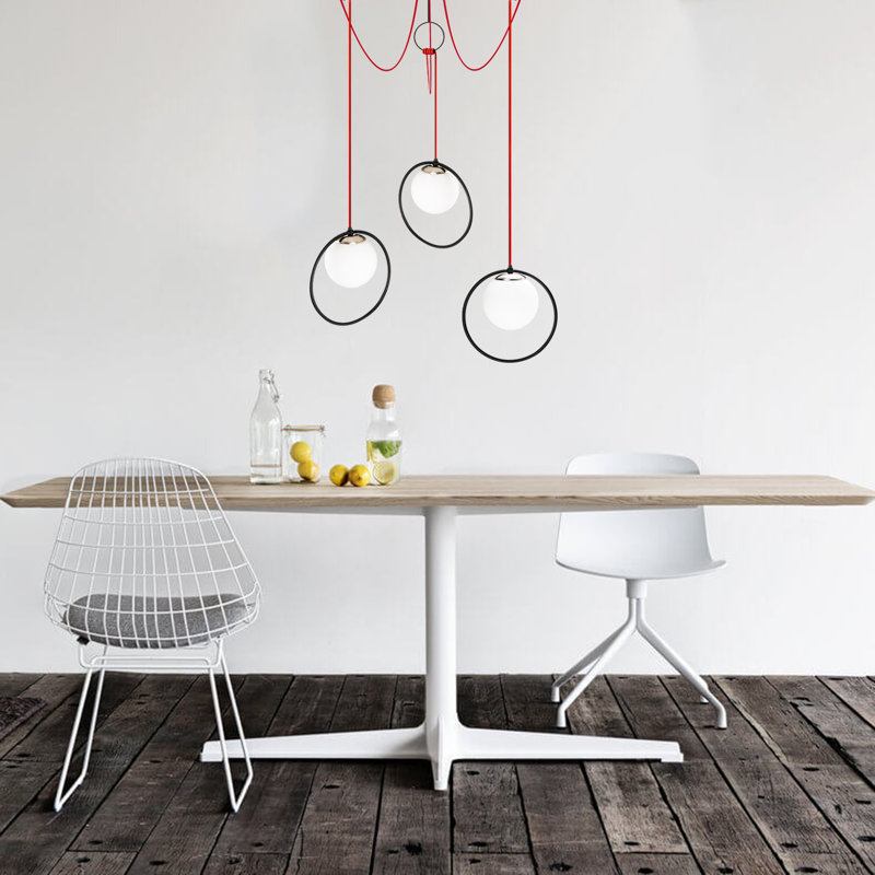 Luminaire suspendu en forme de globe à 3 lumières Dmitri