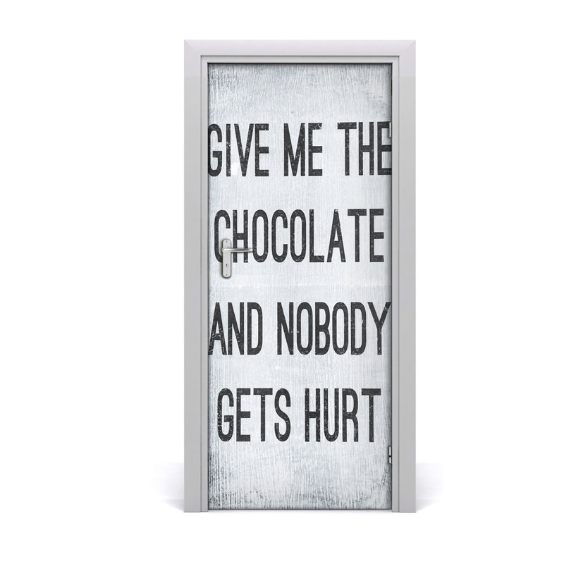 Chocolate Yes Door Decal