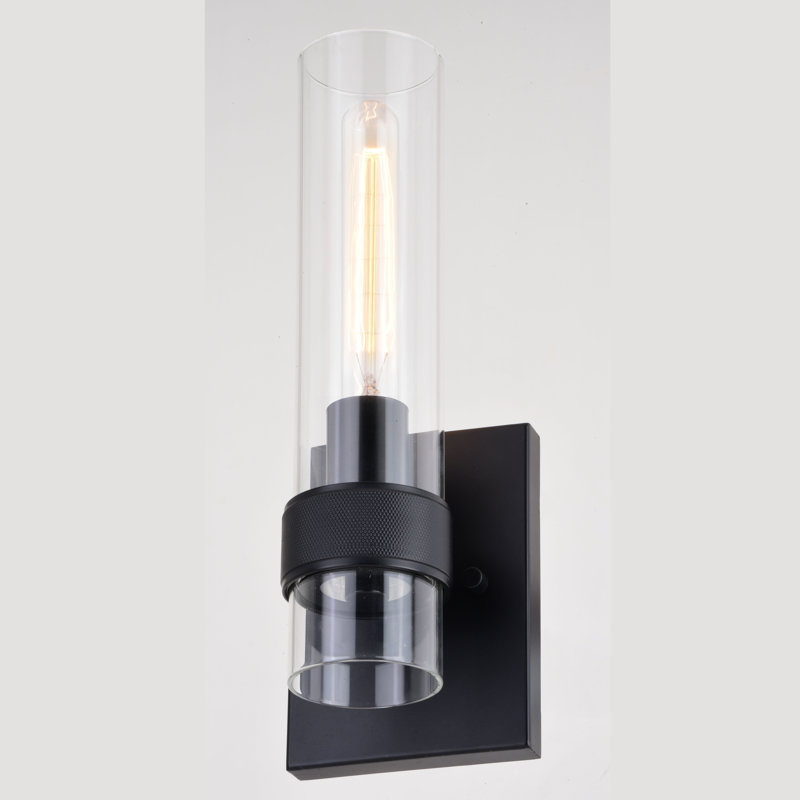 Penrith Steel Armed Sconce, Matte Black