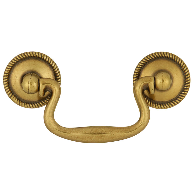 Manor House Rosette Backplate Pull 2-1/2 Inch Centre To Centre (10 Pack), Lancaster Hand Polished