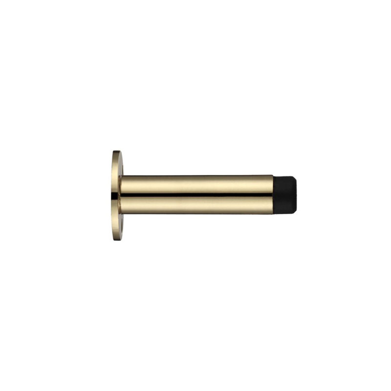 Cylinder Brass Skirting Fixed Door Stop, Polished Chrome