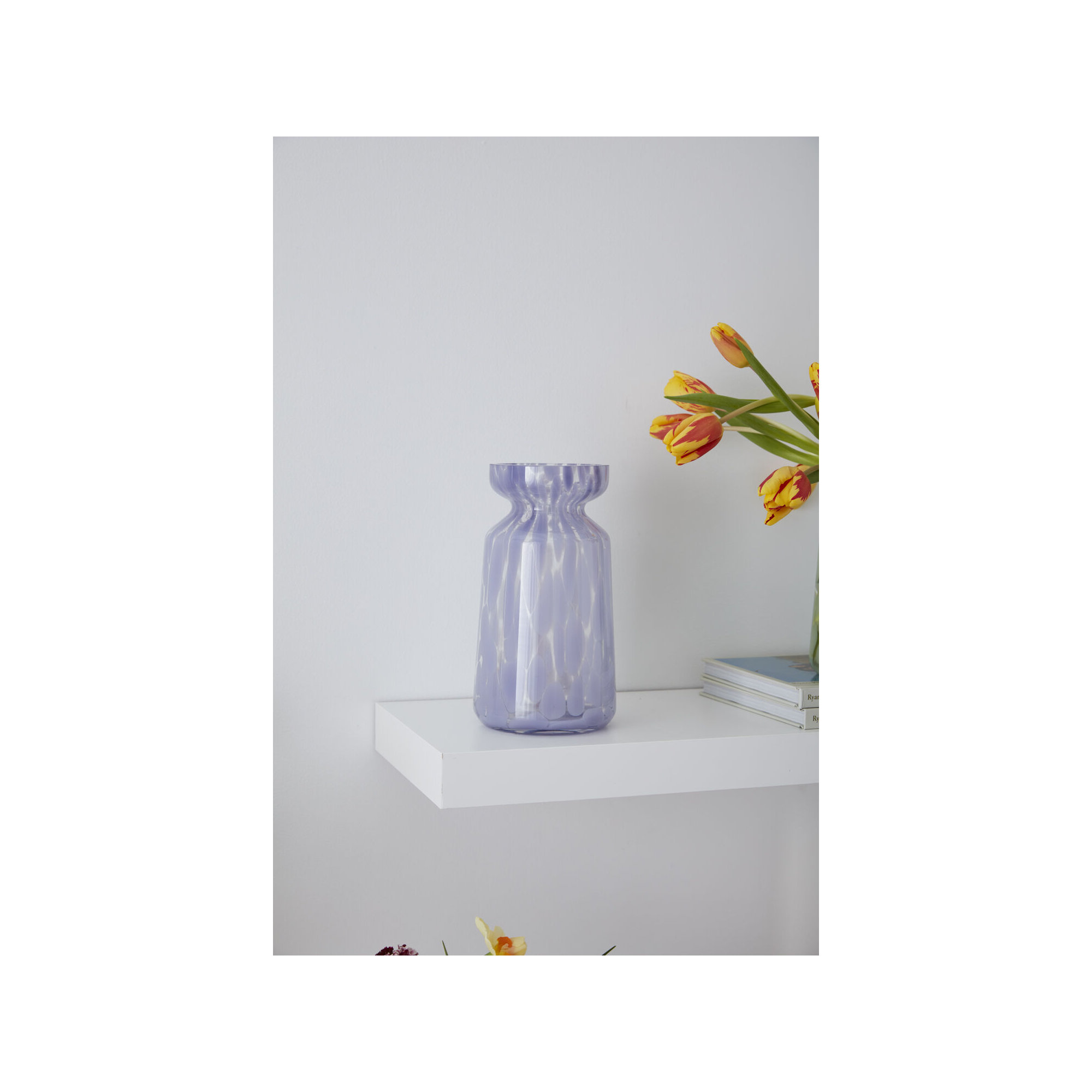 Aude 9.75'' Glass Table Vase, Purple