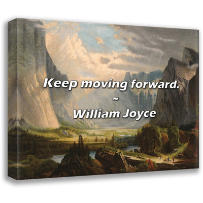 Artsy Quote "Keep moving forward." By William Joyce Gallery Wrapped Canvas