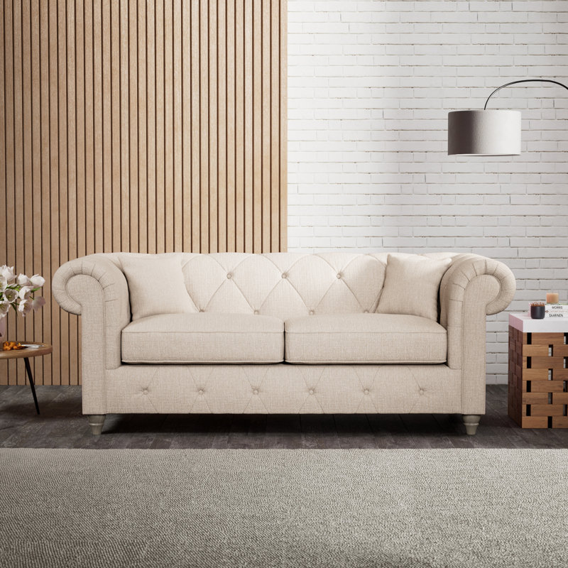 Ellrich 3 Seater Sofa, Oyster, Washed Oak
