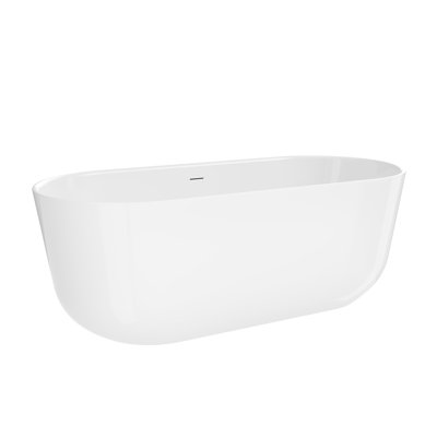 66.9" X 30.3" Freestanding Soaking Acrylic Bathtub