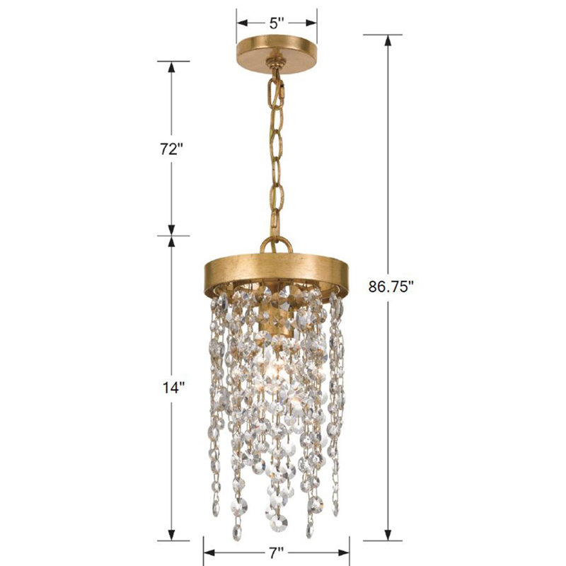 Bathilda 1 - Light Gold Pendant