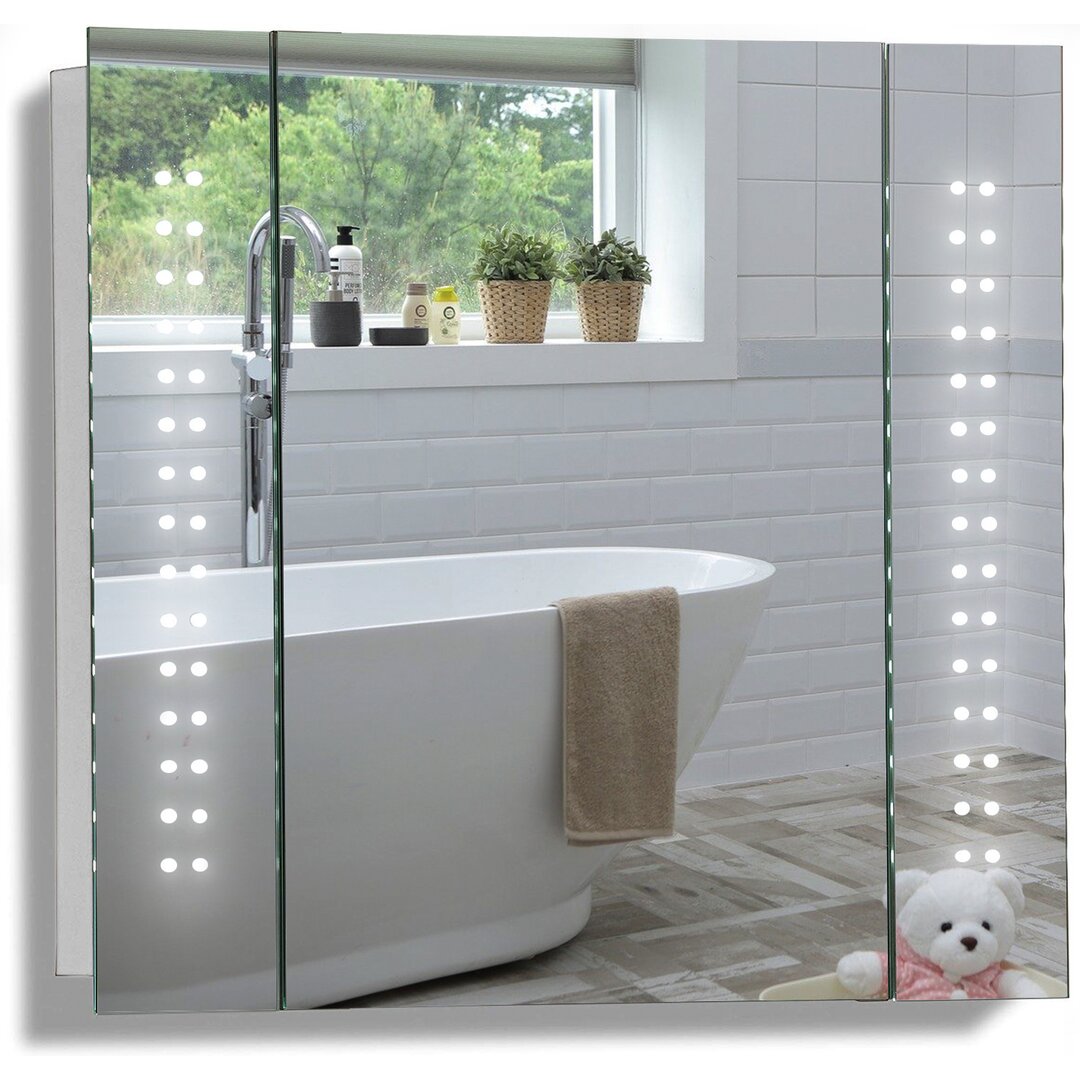 65 cm x 60 cm Spiegelschrank Segrest mit LED-Beleuchtung