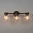 5-Piece All-In-One Dark Bronze Bathroom Kit With 24" 3-Light Vanity Light And Seeded Glass Shades