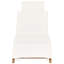 Chaise longue simple en teck avec coussins 68,9 po Audria-465572985