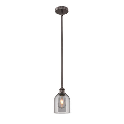 Mini-luminaire suspendu avec tige 6 lumières Edison Anacaren - 616-G558
