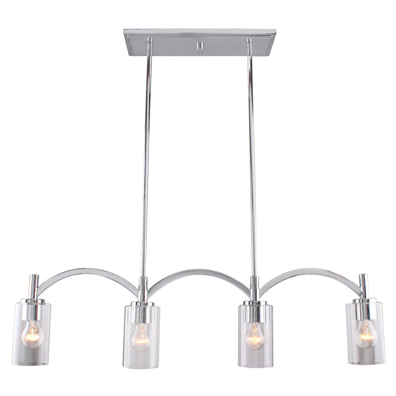 Dunkirk 4 - Light Kitchen Island Pendant, Chrome