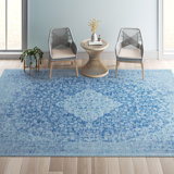 Susanne Oriental Blue Indoor/Outdoor Area Rug