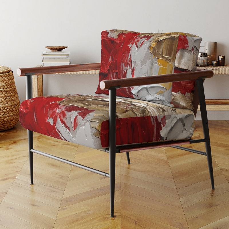 Chaise avec accoudoirs en velours Cardinal Sin Retro Delight, Noir